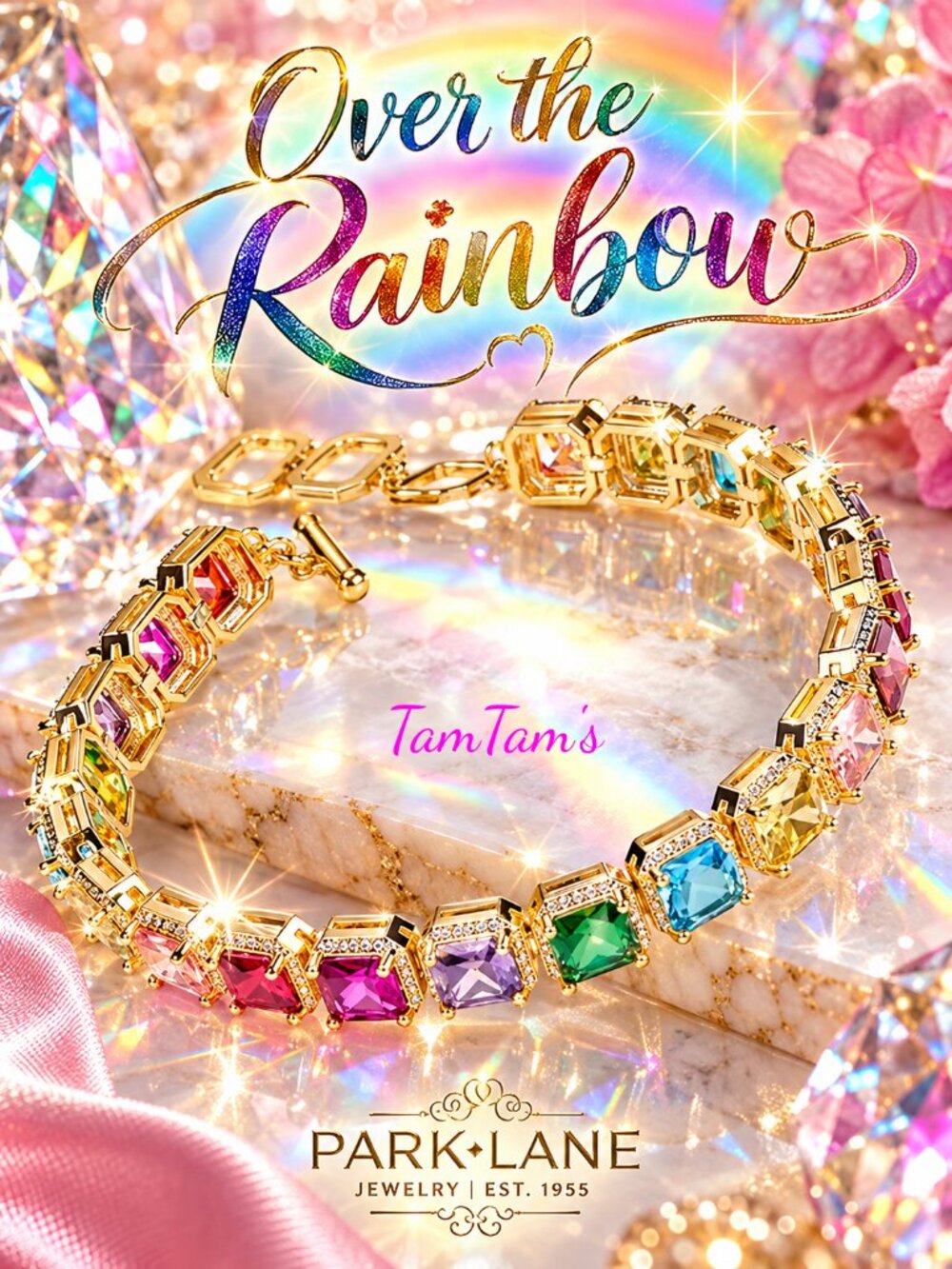 Park Lane Over the Rainbow Impression Tennis Bracelet